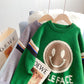 Smiling face pattern sweater sweater sweater women's Pullover  5187