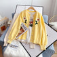 Embroidered sweater coat cardigan female  5119