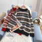 New loose and lazy sweater Korean retro Hong Kong Style  5150