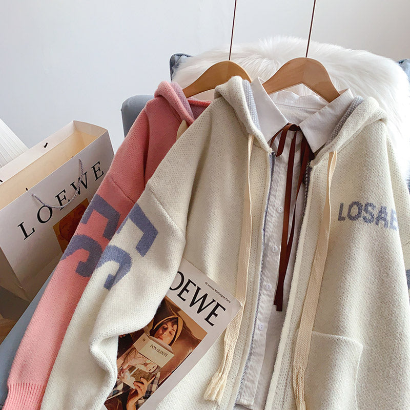 Klein Blue hooded cardigan sweater bodyguard  5247