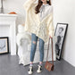 Medium length lazy wind thick sweater cardigan women 5266