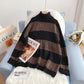 Vintage striped sweater women's sweater top  5123