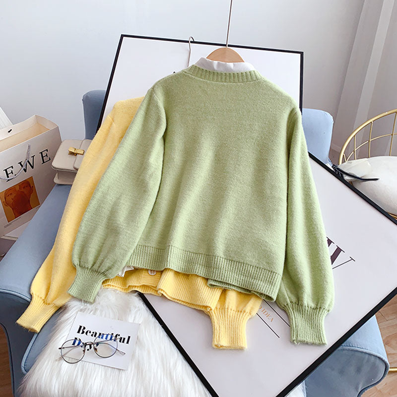 Embroidered sweater coat cardigan female  5119