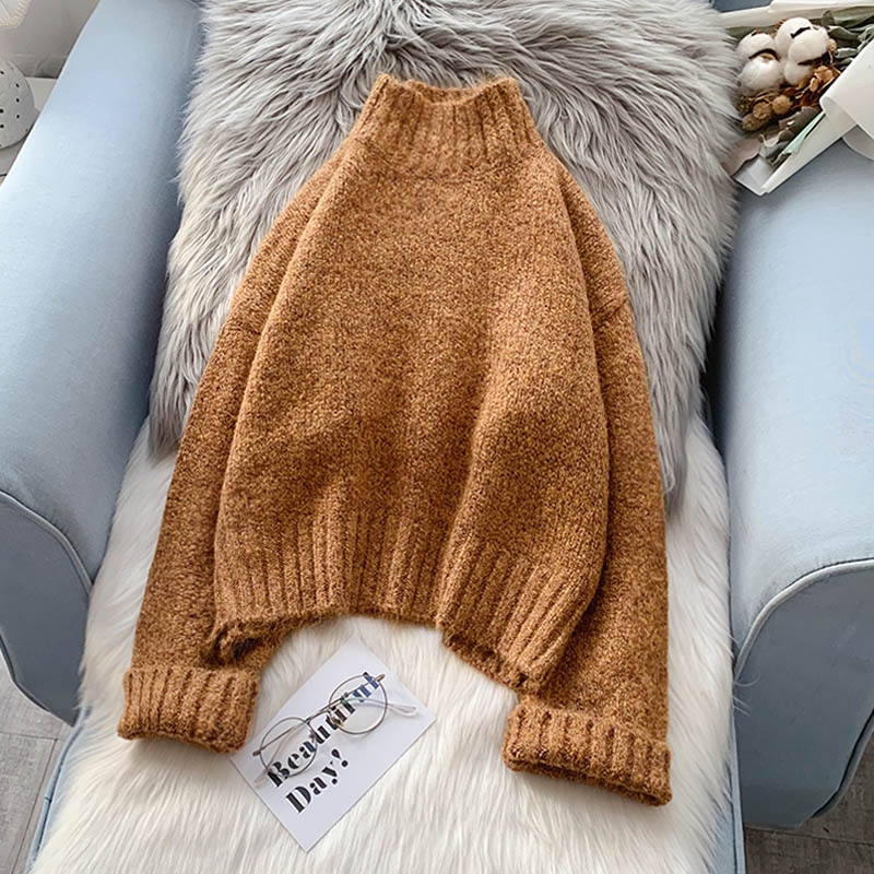 Halber Rollkragenpullover mit Rückseite und Pullover innen 5161