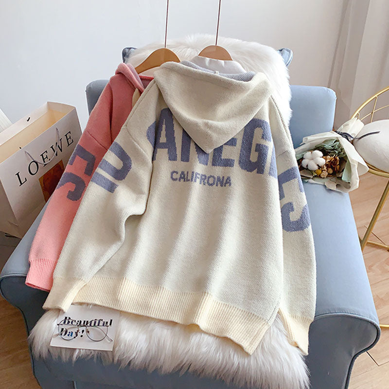 Klein Blue hooded cardigan sweater bodyguard  5247