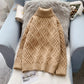 Vintage twist turtleneck sweater with Knitted Top  5108
