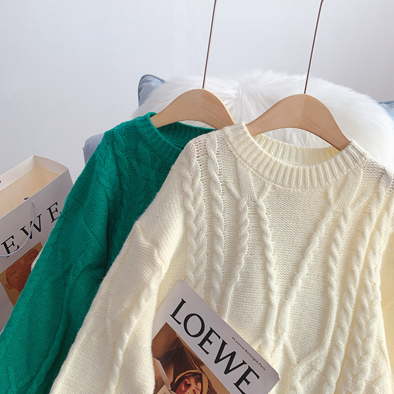 Fashion twist sweater small design sense minority  5106