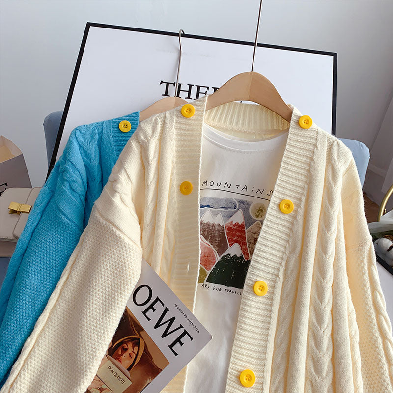 Sweater cardigan knitted coat  5073