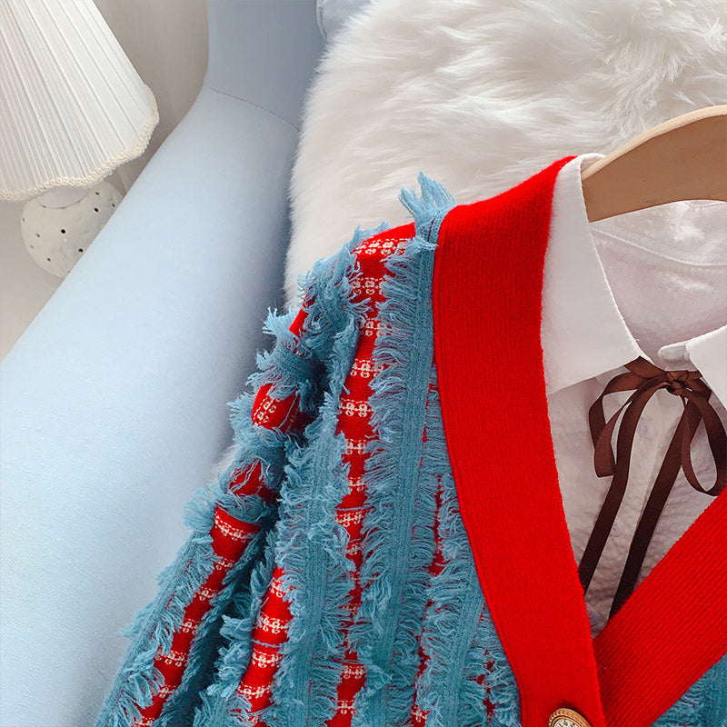 Loose and lazy WindNet red sweater  5070