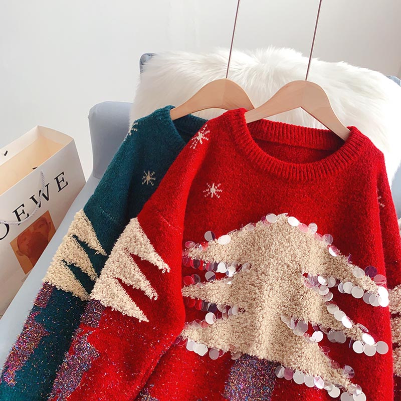 Exotic Christmas theme sweater sweater sweater top  5055