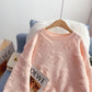 Pink soft sweater lazy sweater  5040