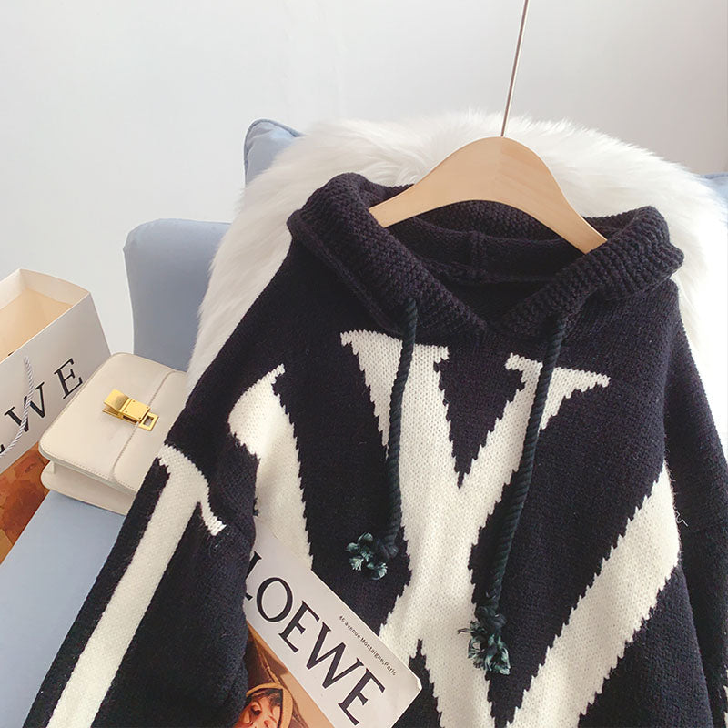 Hooded sweater new sweater coat  4993