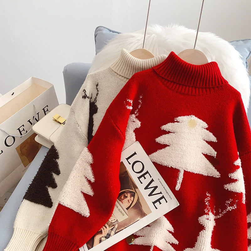 Pullover mit Stehkragen, altersreduzierender Pullover im ausländischen Stil 5035