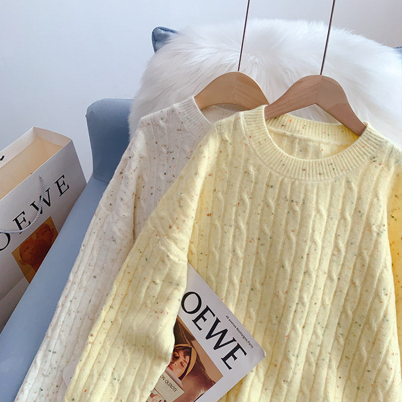 Twist sweater new fashion foreign style knitted bottomed shirt  4996