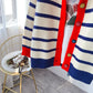 Striped sweater net red knitted cardigan  5074