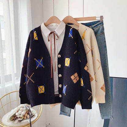 Knitted cardigan coat lazy style coat  5077