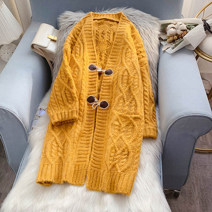 Net red knitted cardigan women's loose and lazy style  5065