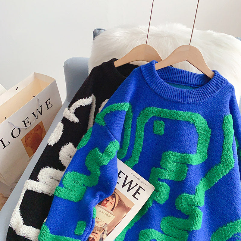 Lazy Wind dreidimensionaler Flockpullover Damen 4952