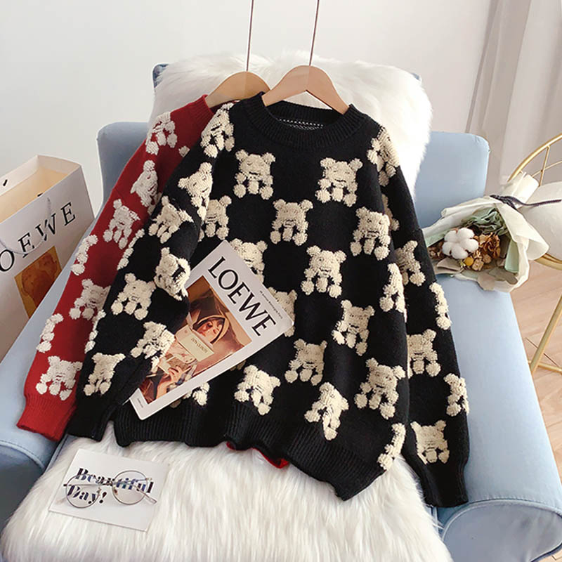 Sweater retro Japanese lazy loose Pullover  5082