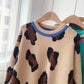 Leopard Pullover Damenmode locker Pullover Pullover 5086