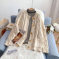 Retro twist sweater coat Korean top  5036