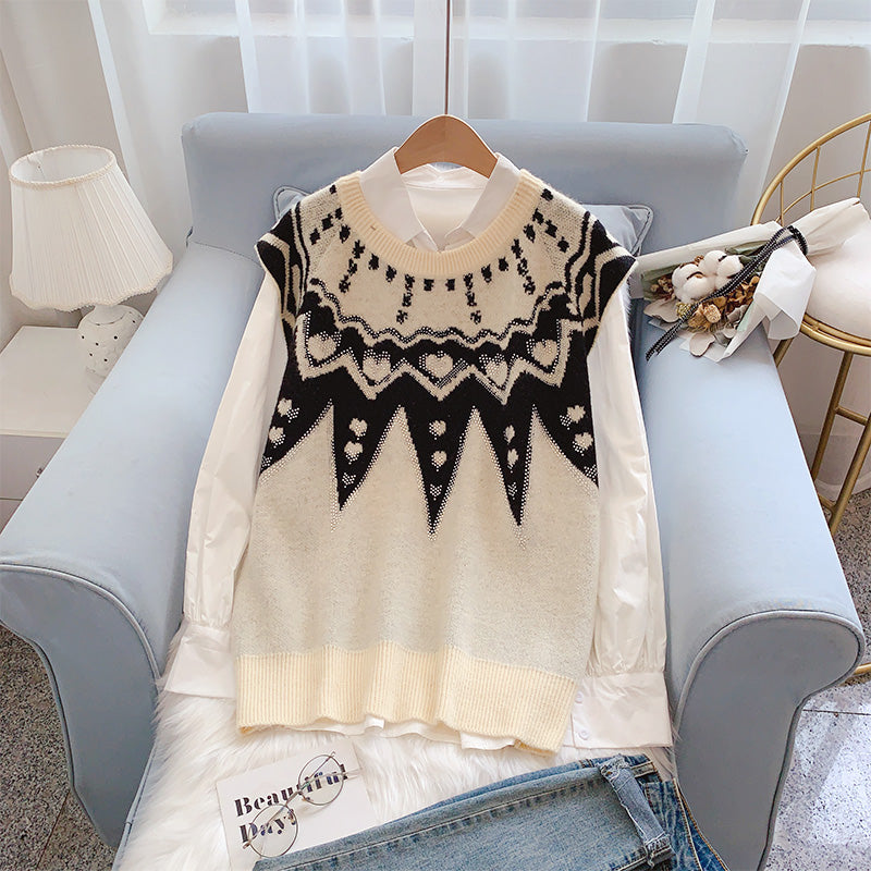 Loose, slouchy sleeveless vest  5071