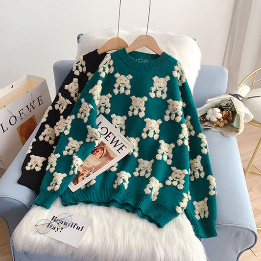 Sweater retro Japanese lazy loose Pullover  5082