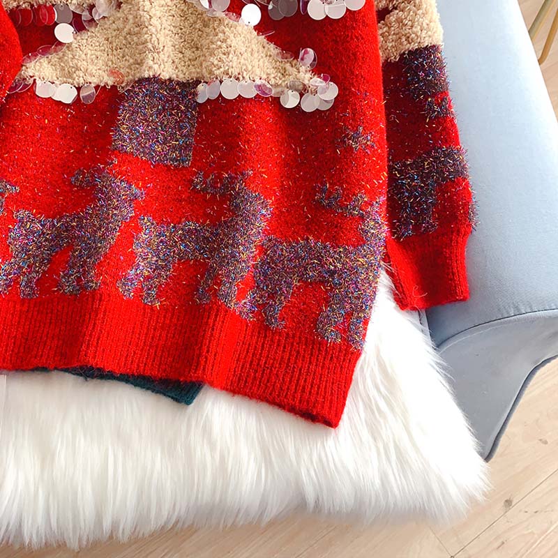 Exotic Christmas theme sweater sweater sweater top  5055