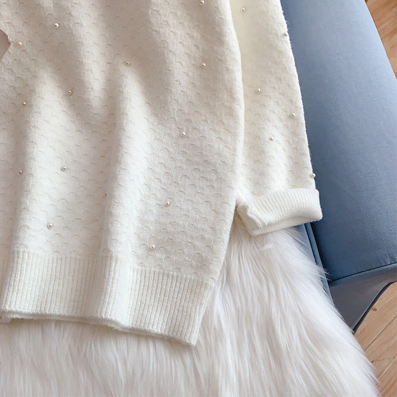 Sweet little fresh bow sweater sweater sweater  5022