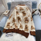 Wear a gentle Japanese lazy coat outside the little bear sweater  5025