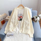 Sweet bow knit cardigan women's sweater coat  4969