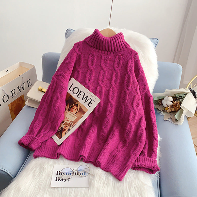 Pullover mit hohem Kragen, fauler und ausländischer Pullover 5014