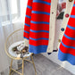 Striped sweater net red knitted cardigan  5074