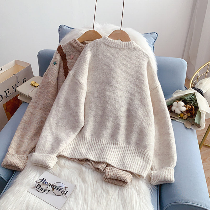 Small fresh and sweet sweater design sense sweater  5000