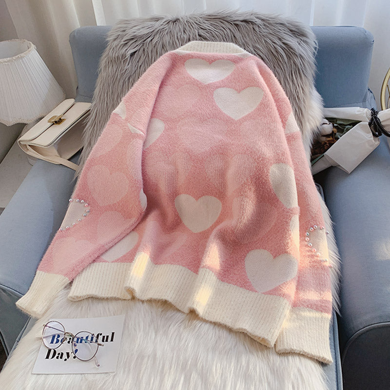 Pullovermantel aus schwerem Industrie-Nagelperlen 5008