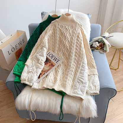 Klein Blue premium stitched twist turtleneck sweater  5039