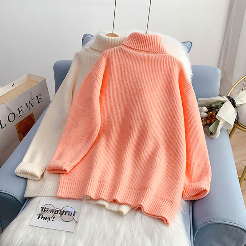 Candy color turtleneck sweater new sweater top  4950