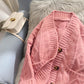 Twist sweater cardigan medium long sweater coat  5100