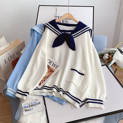 Japanese lazy sweater loose thin top  4957