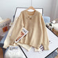 V-neck Pullover Sweater women's design sense niche sweater top  5092