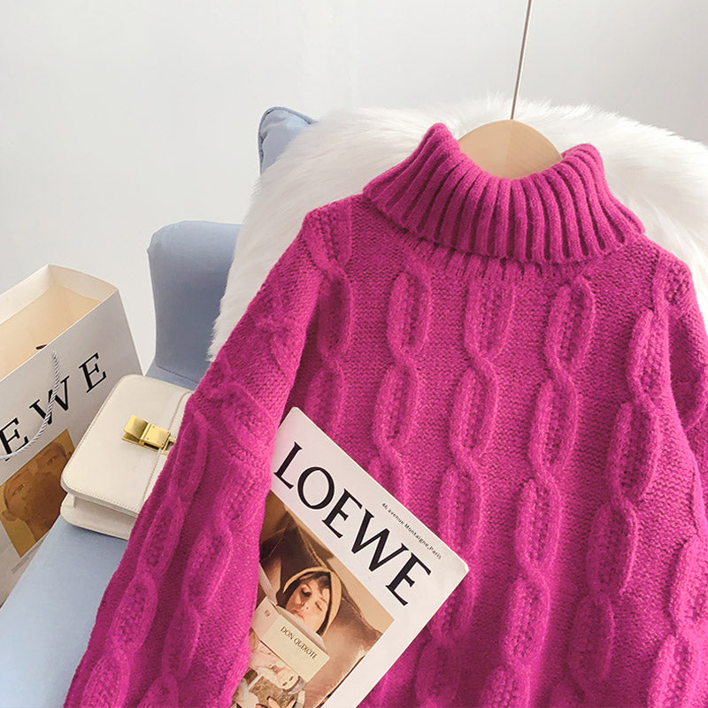 Pullover mit hohem Kragen, fauler und ausländischer Pullover 5014