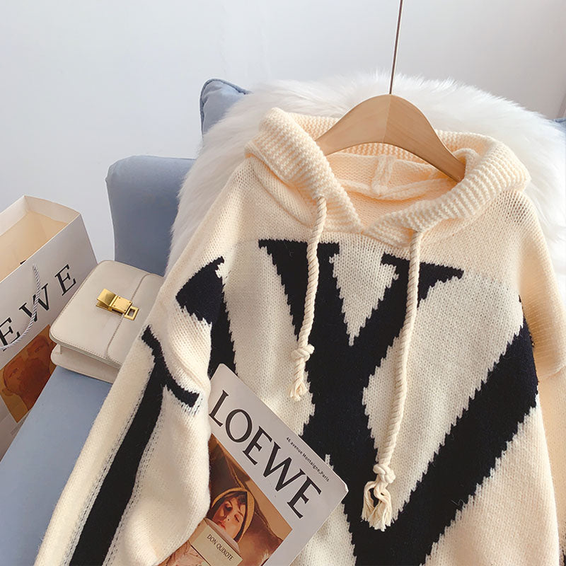Hooded sweater new sweater coat  4993