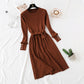 New celebrity style long sleeve knitted dress  4734