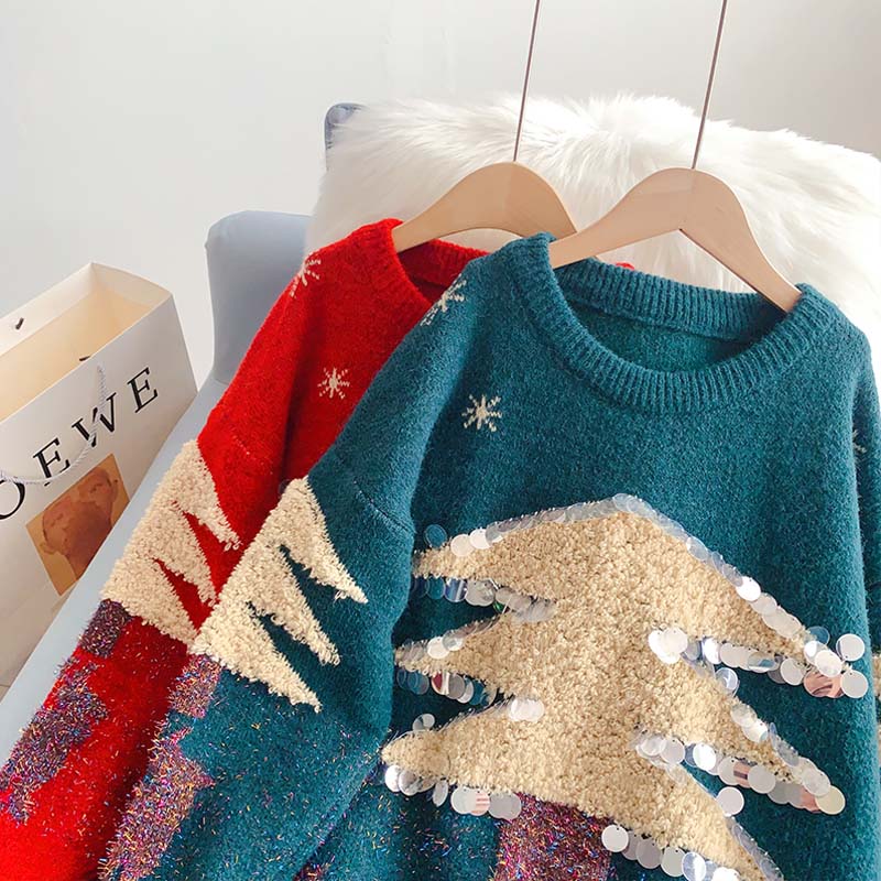 Exotic Christmas theme sweater sweater sweater top  5055