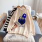 Striped cartoon sweater sweater aging shirt  5042