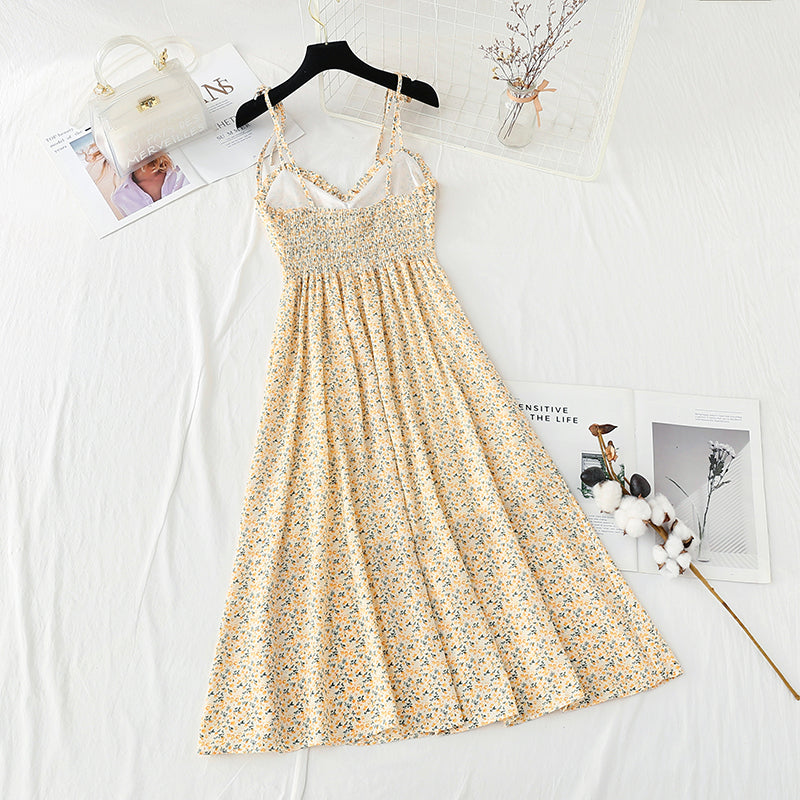 Small man suspender floral dress gentle wind  4891