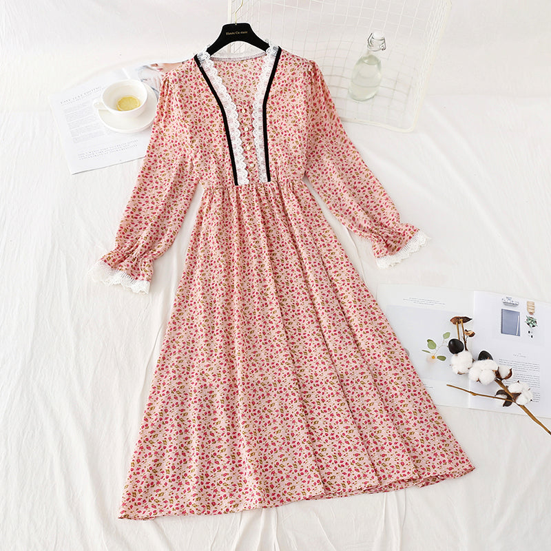 The new French knee dress is slim at the waist  4805