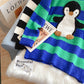Japanese cute cartoon little penguin stripe lazy wind top  4984
