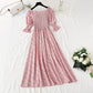 New women's Chiffon Ruffle lace up first love floral dress  4861