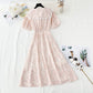 New lace doll neck French retro temperament fairy Chiffon Skirt  4844